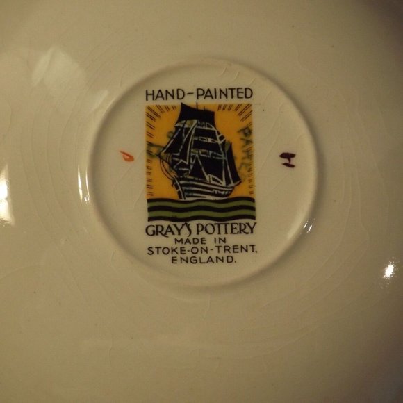 Gray's Pottery Stroke-on-Trent England hand painted Tea Cup and Saucer - Picture 7 of 8
